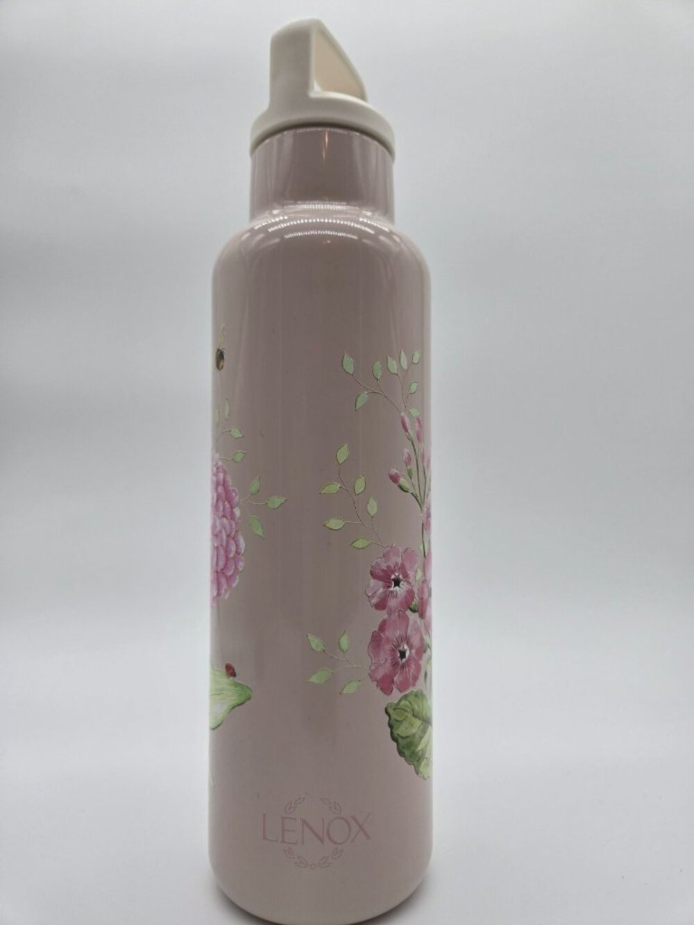 Lenox Butterfly Meadow Pink 18 oz Insulated Water Bottle Leak Proof NWT - Picture 2 of 5